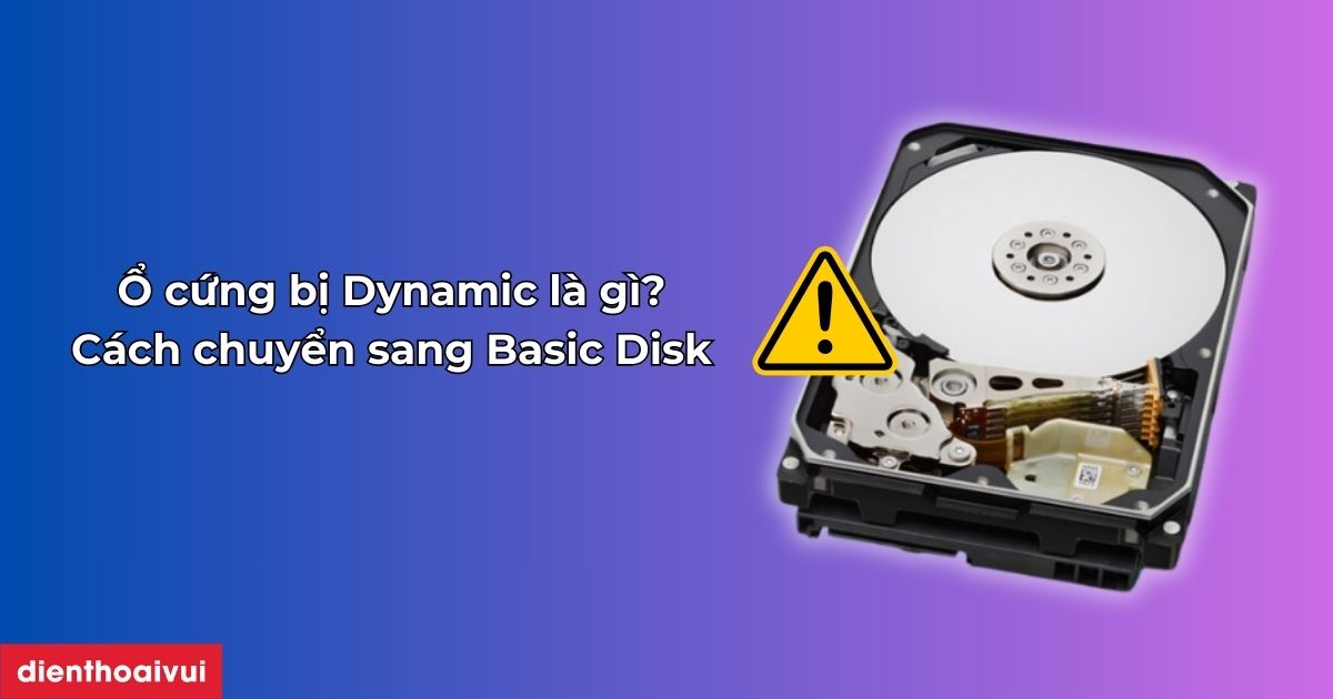 Ổ cứng bị Dynamic là gì? Cách chuyển sang Basic Disk