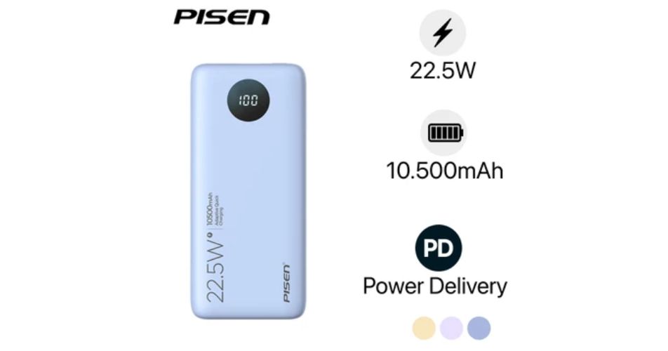 Pin sạc dự phòng Pisen Quick PowerFo DY08 10500mAh 22.5W