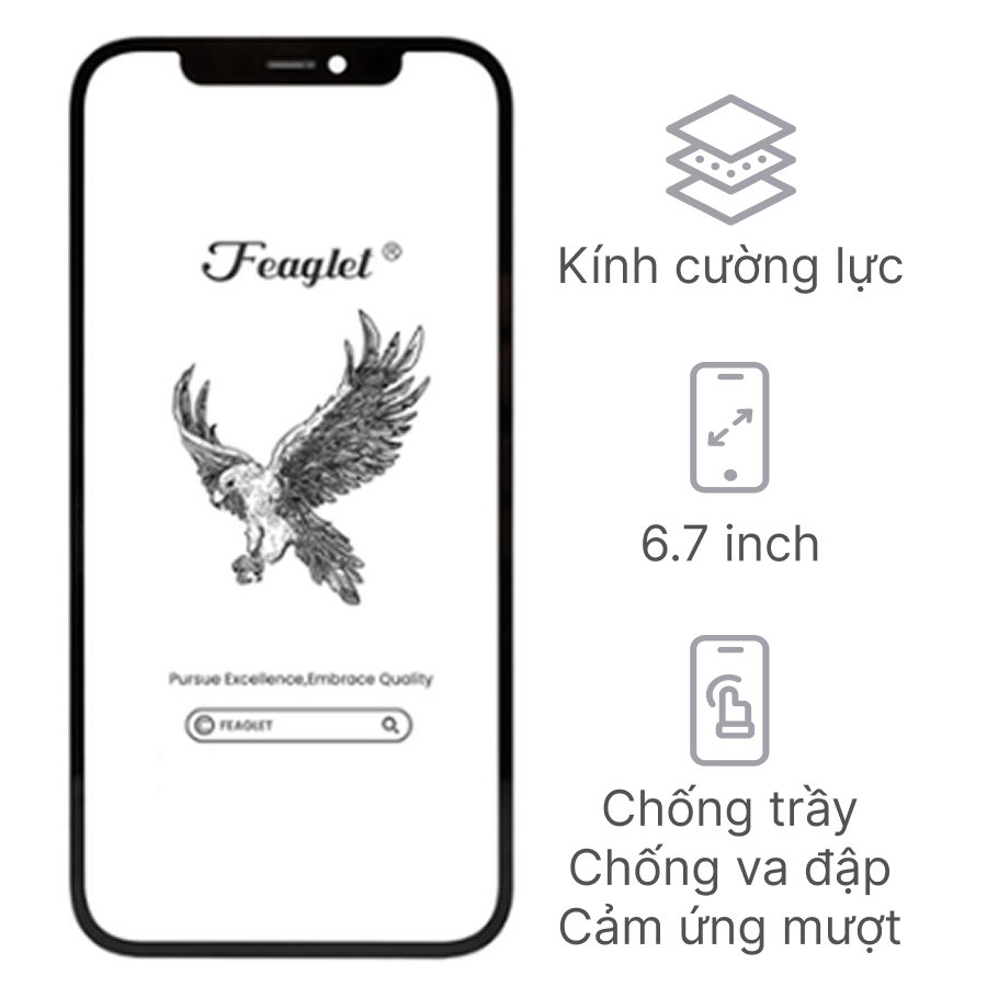 Thay ép kính iPhone 12 Pro Max chính hãng Feaglet
