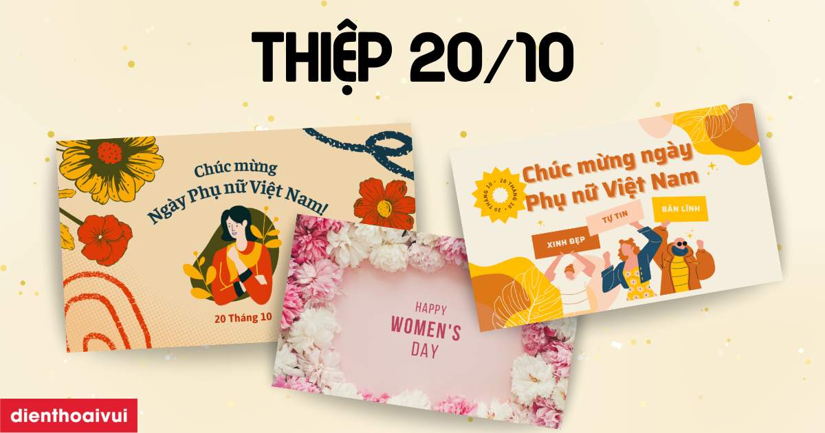 99+ mẫu thiệp 20/10 sáng tạo, ý nghĩa nhất 2024